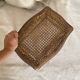 Low wooden stool with caning H 12 cm