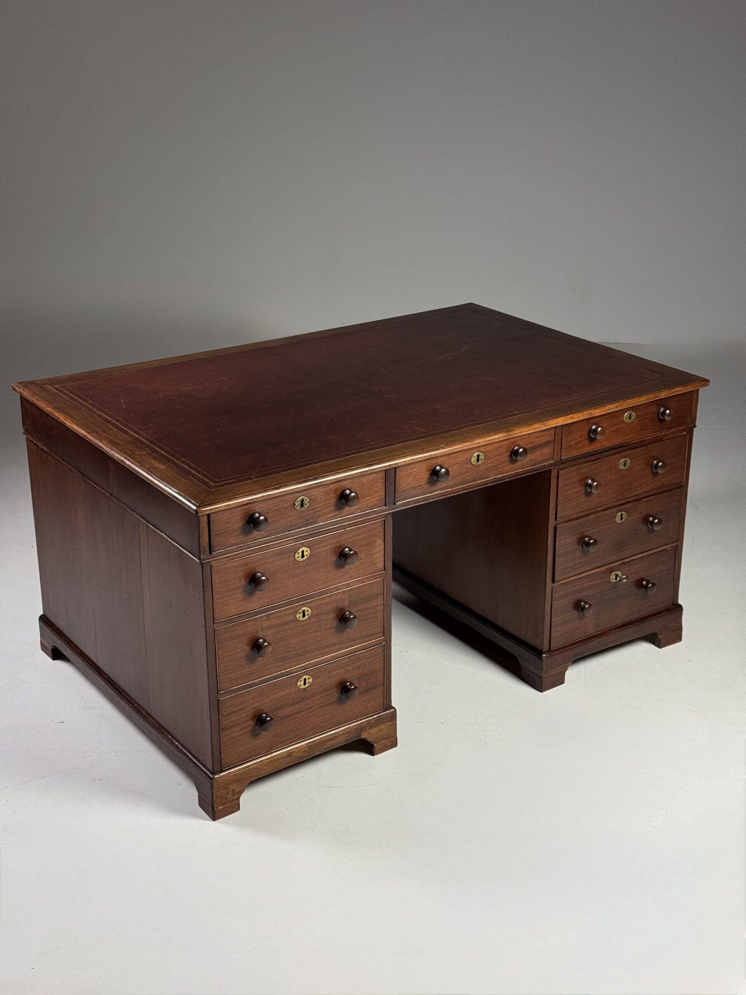 Mahogany partner desk English 19th century