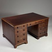Mahogany partner desk English 19th century
