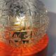 Vintage orange transparent glass ball lamp