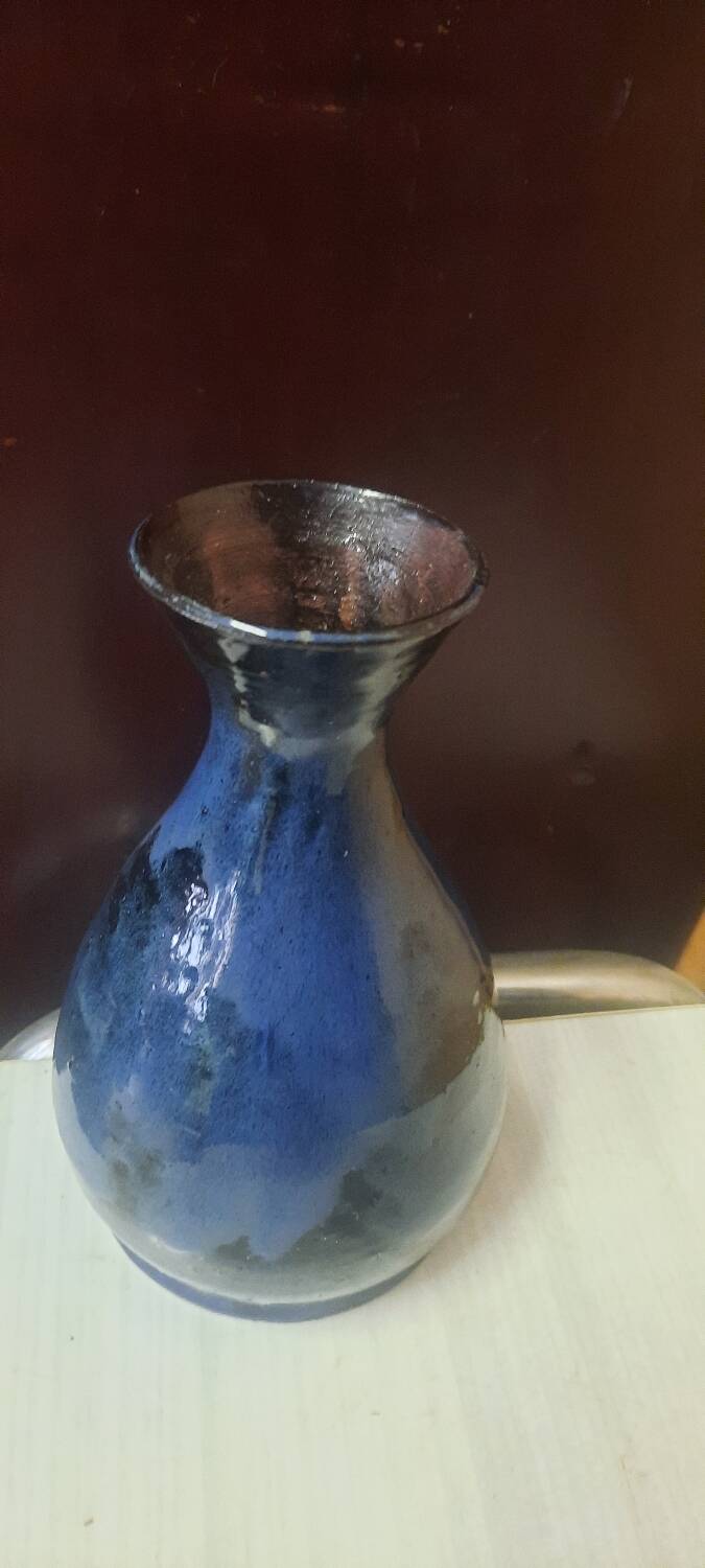 Glazed terracotta vase