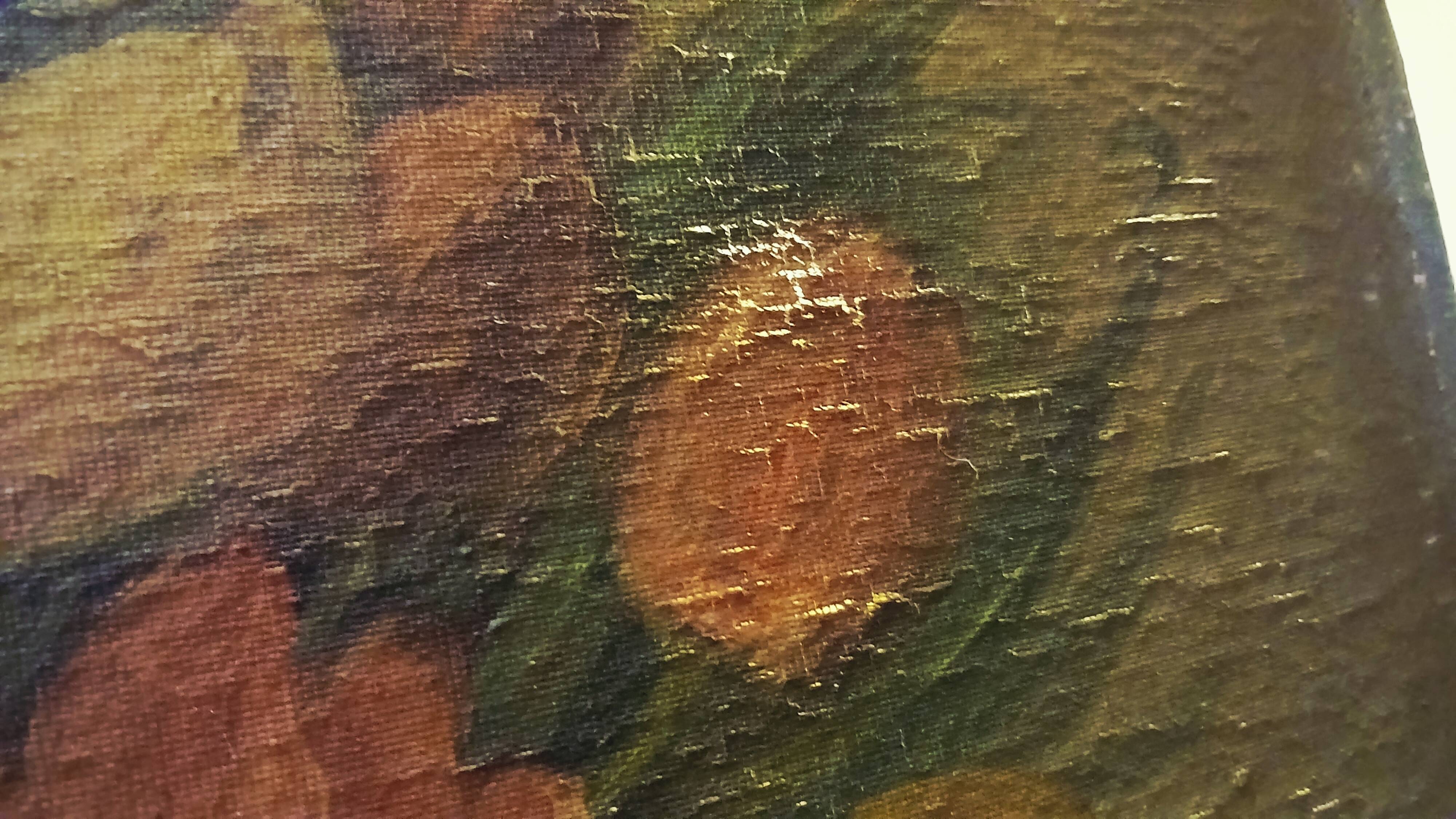 Flower bouquet tableau signed frey