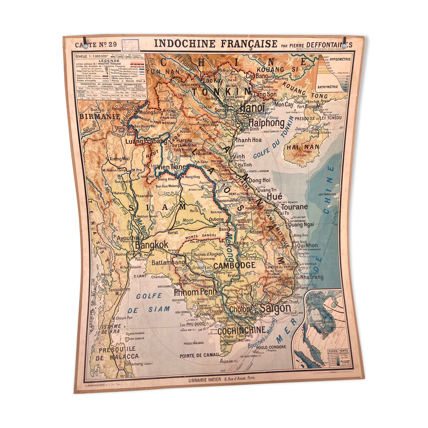 Map 29 - french indochina - pierre deffontaines