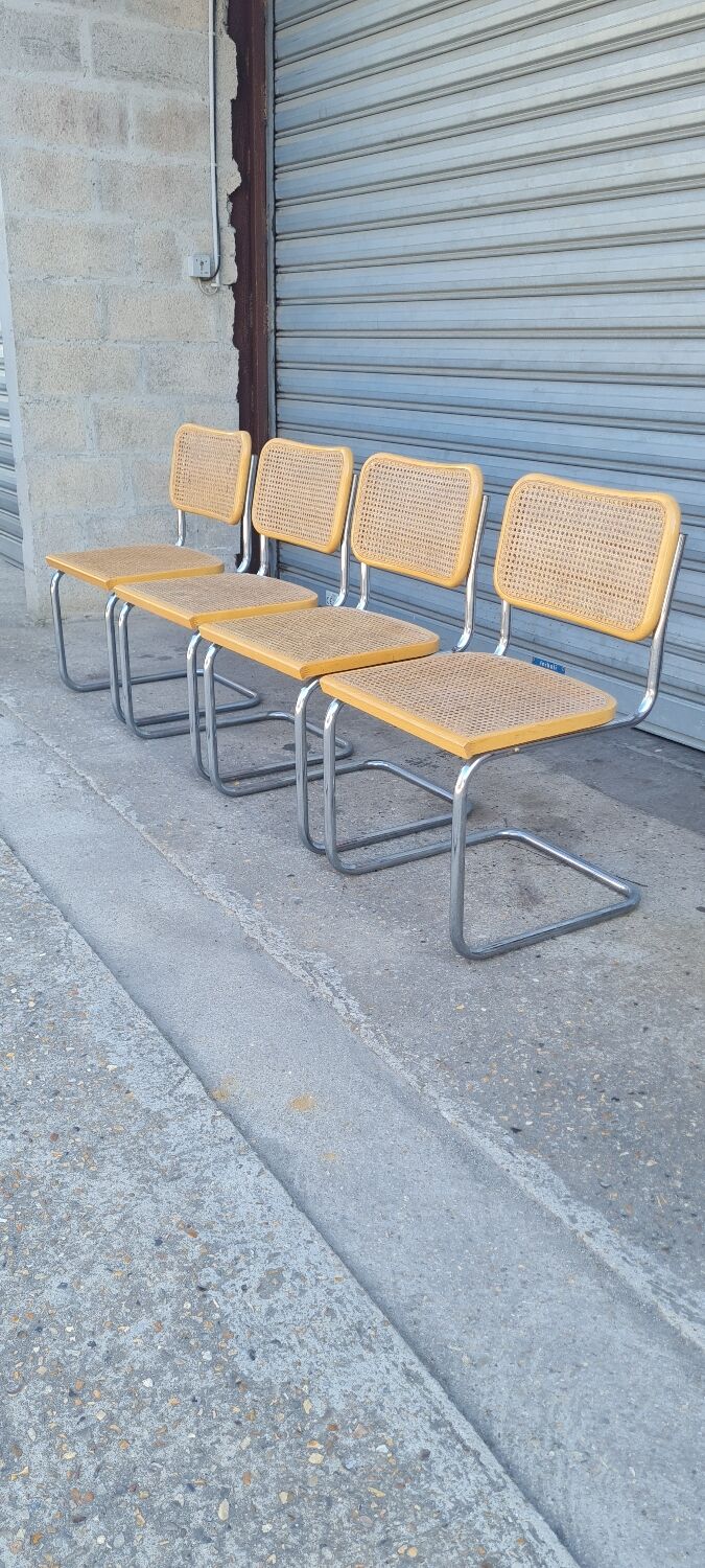 Set of 4 chairs cesca B32 by Marcel breuer