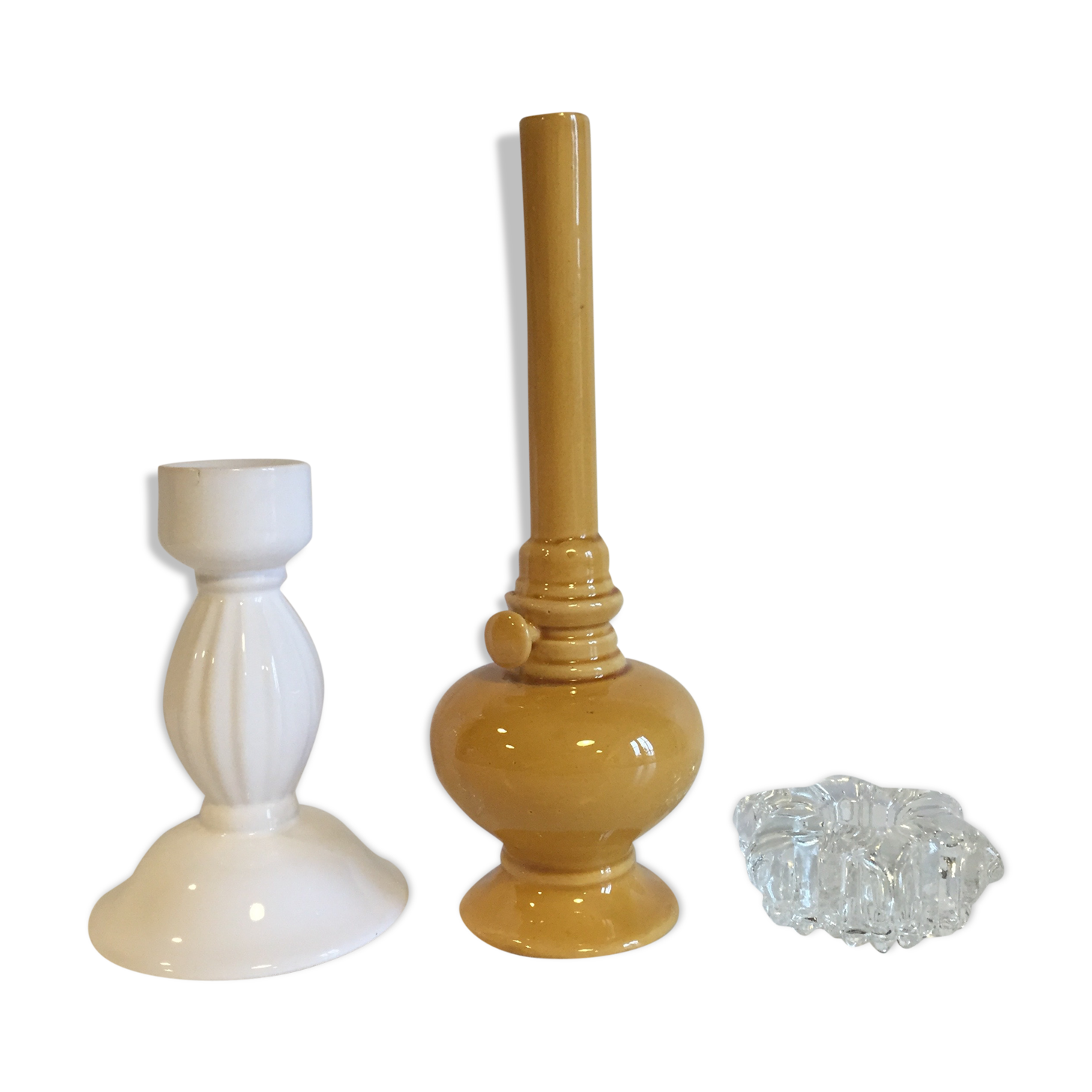 Ensemble de 3 bougeoirs vintage