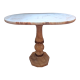 Alabaster pedestal table