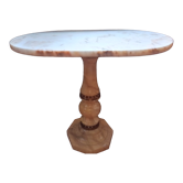 Alabaster pedestal table