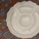 Set of 6 White Ceramic Compartment Plates – Italy, Vi