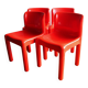 Set of 4 chairs by Carlo Bartoli, model 4875, Kartell edition, 70s