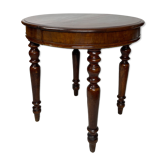 Table ronde italienne en noyer, années 1900