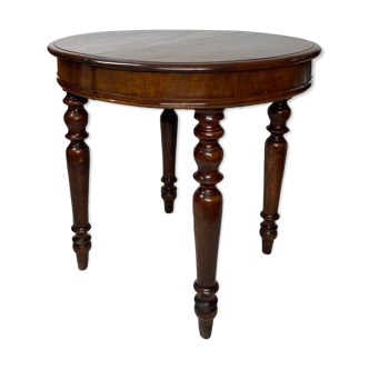 Table ronde italienne en noyer, années 1900
