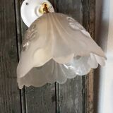 Vintage frosted glass wall light