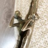 Vintage brass mirror