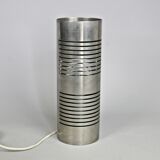 Table lamp cylindrical steel openwork modernist Italy early 70s
