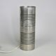 Table lamp cylindrical steel openwork modernist Italy early 70s
