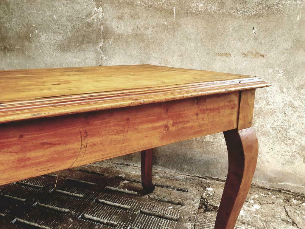 Old table pine dining table 76 x 256 cm