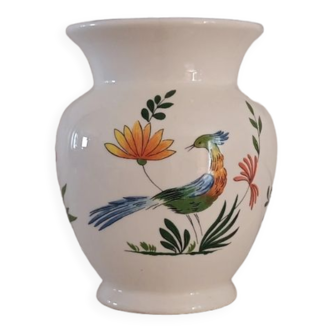 Vase Oiseaux de Paradis Gien France