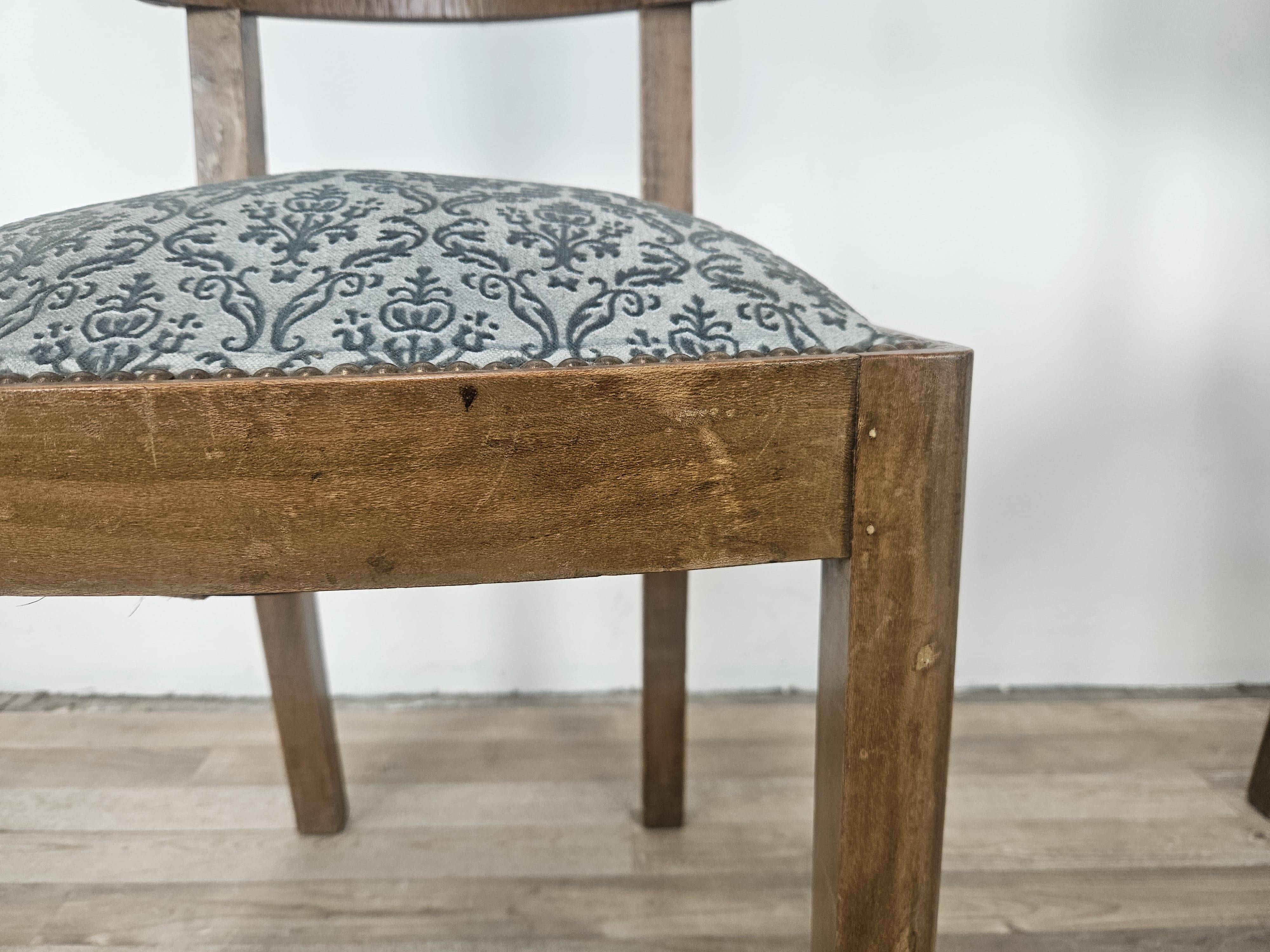 Art Decò set of chairs with stool