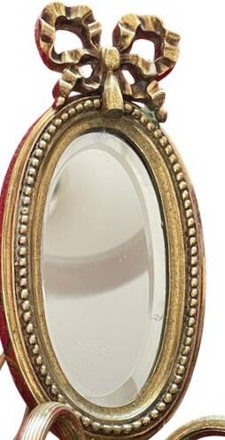 Pair of mirror wall lights in bronze - Maison Lucien Gau, Paris