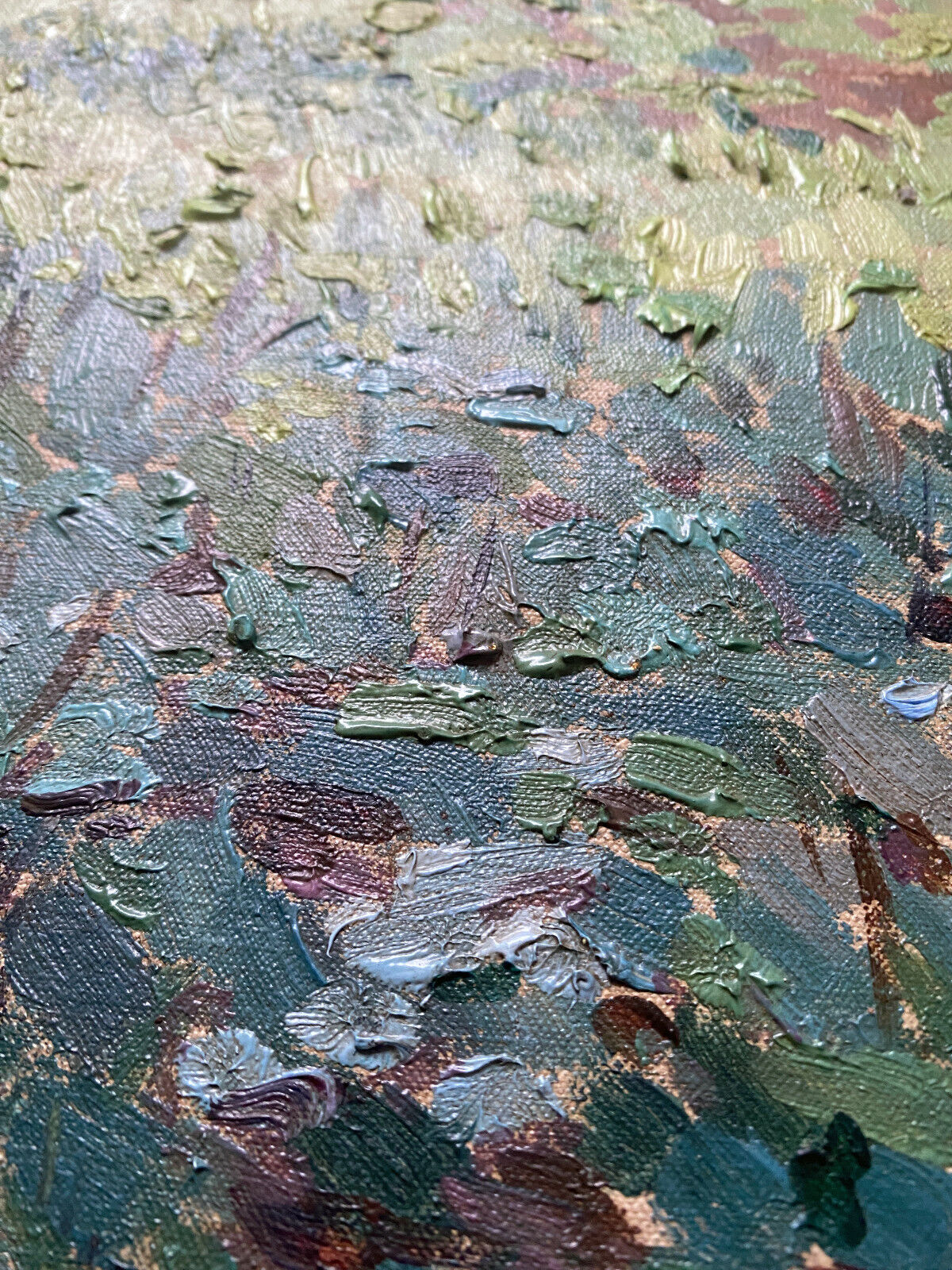 HST painting "Sunny Glade" Impressionism Hélène Foucault (1886-1959)