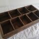 Box with vintage carpentry compartments