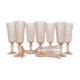 Set de 8 flutes a champagne rose