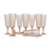 Set de 8 flutes a champagne rose