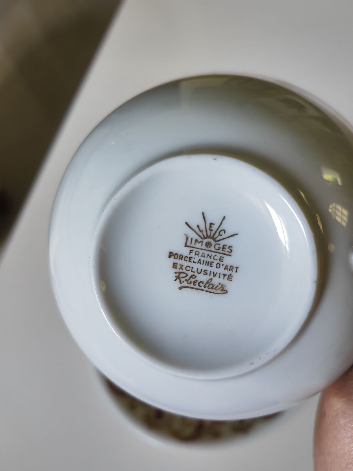 Cup and under cup R. Leclair, Limoges