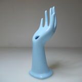 Vintage blue ceramic hand