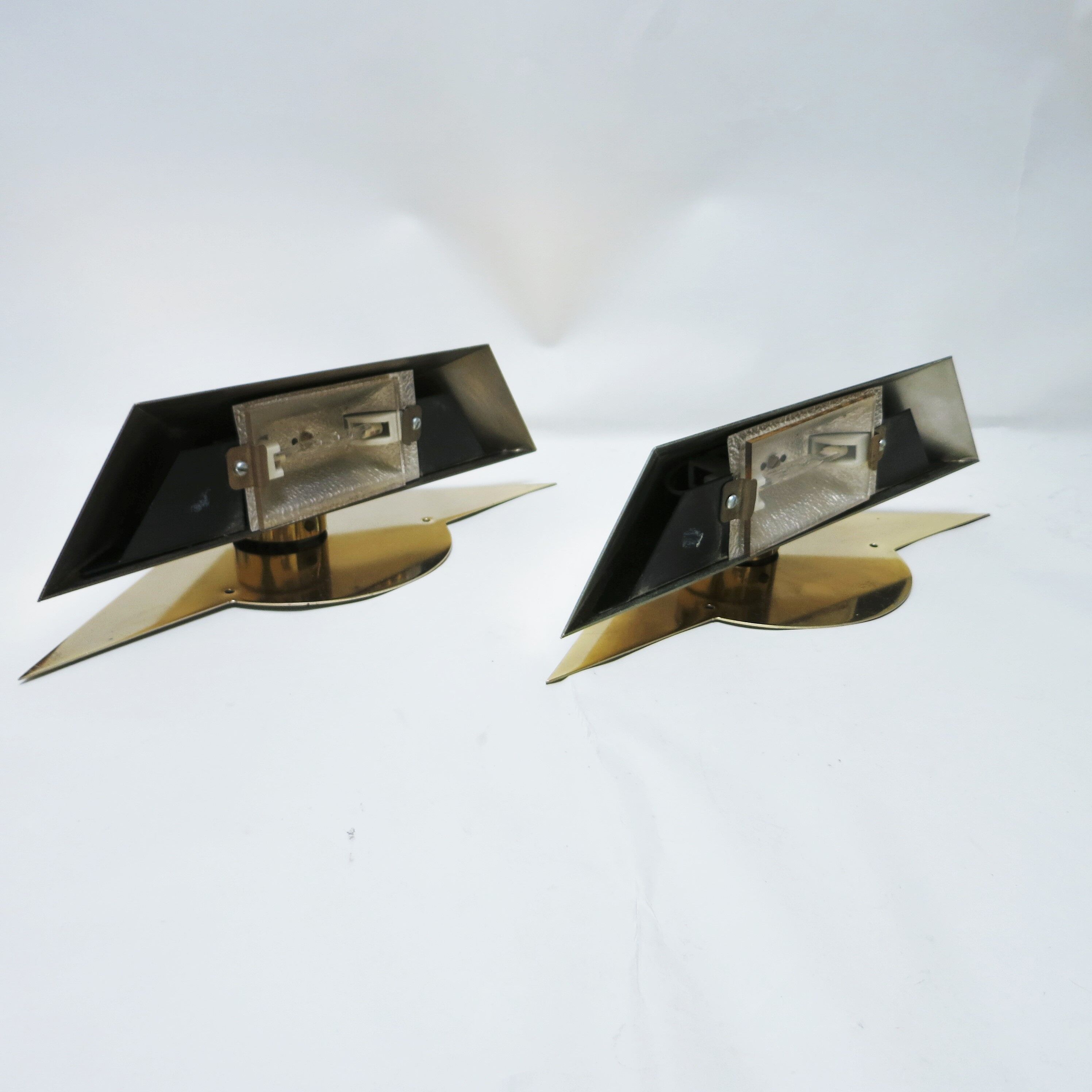 Pair of golden wall lamps