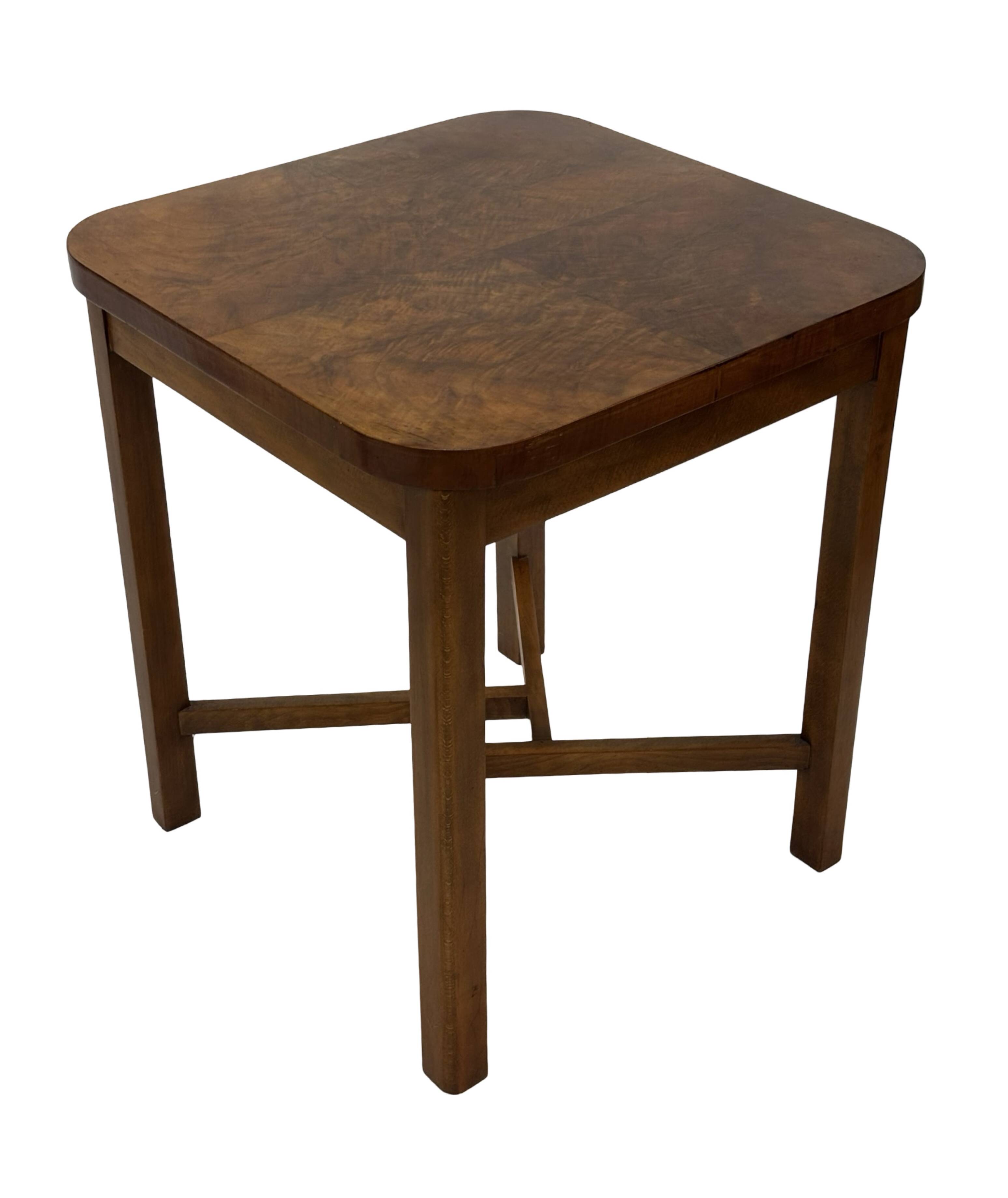 Art Deco side table walnut wood design 30's