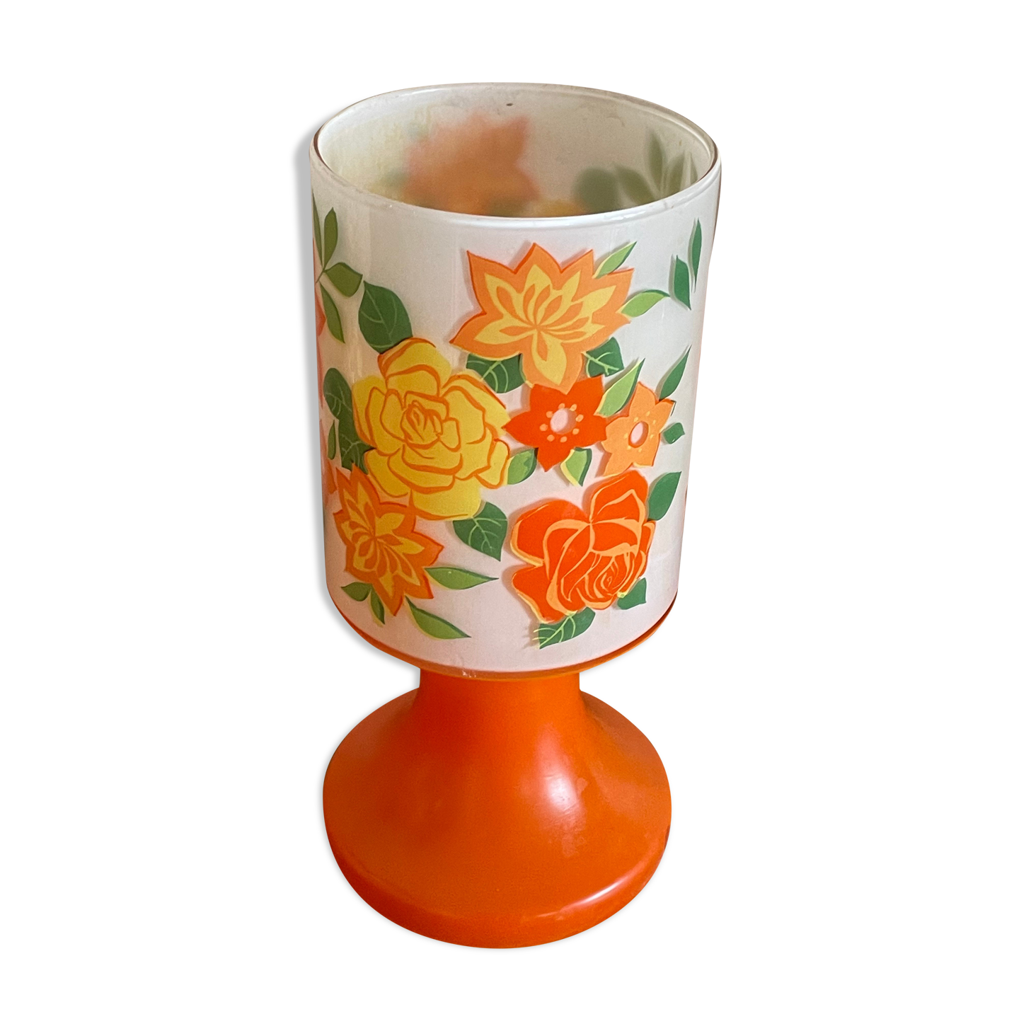 Flower glass lamp foot