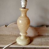 Beige marbled stone lamp base