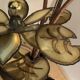 Golden brass flower lamp, Jansen style from the 1970s.