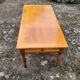 Table basse 2 tiroirs en merisier massif