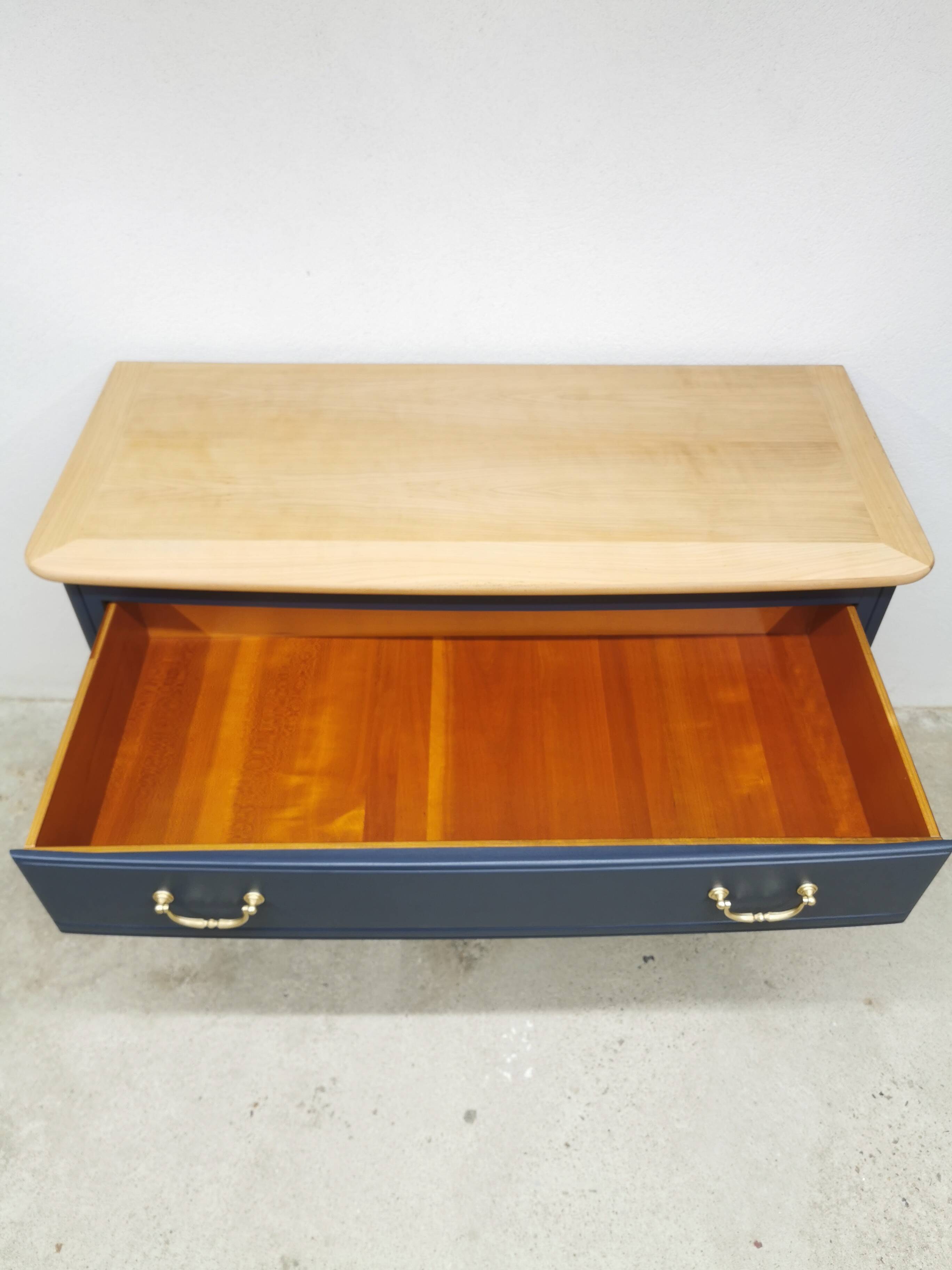 Vintage cherry wood commode refurbished