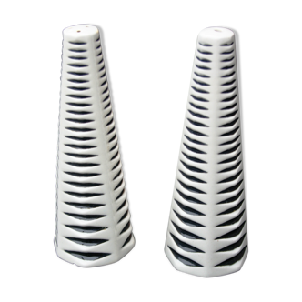 Ceramic zebra salt shakers, circa 1950s