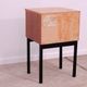 Mid-century bedside table by UP Závody, walnut nightstand with storage