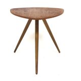 Scandinavian "tripod" side table in teak, Sweden, 1950.
