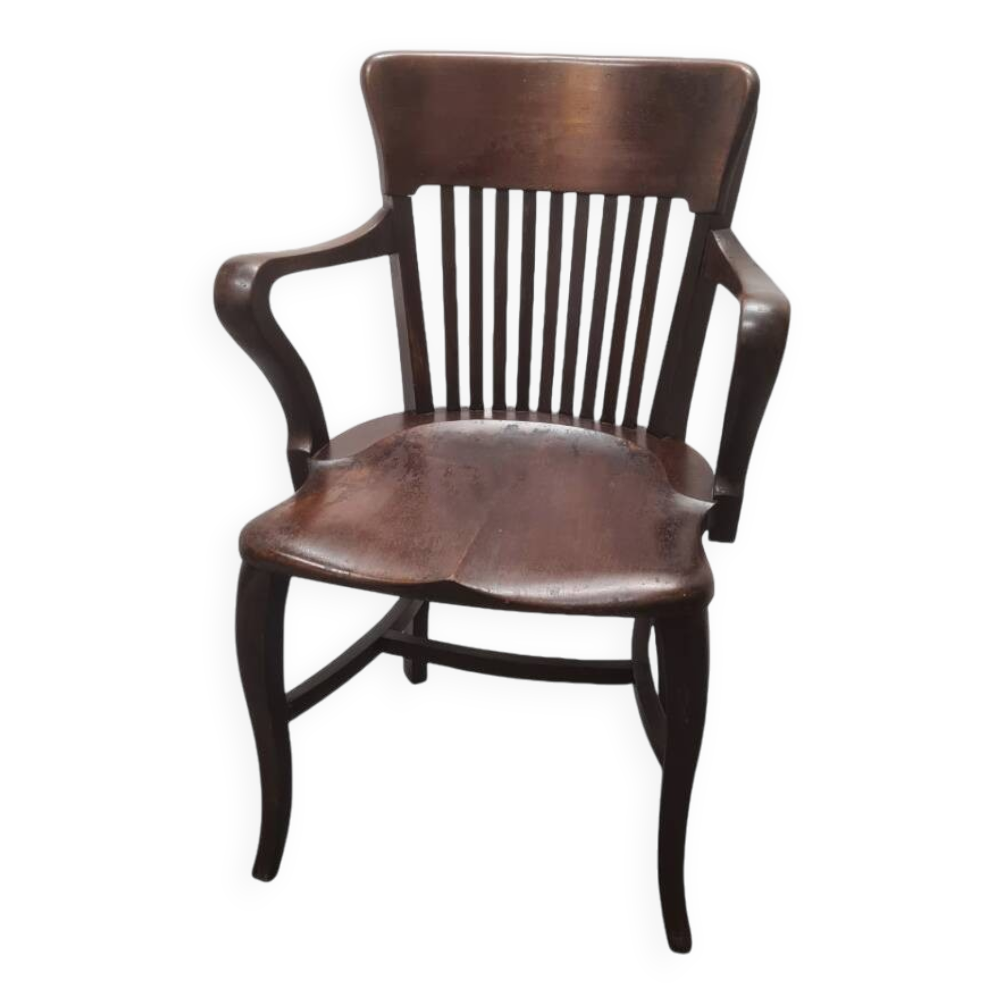 Antique English Mahogany Desk Chair, early 1900s