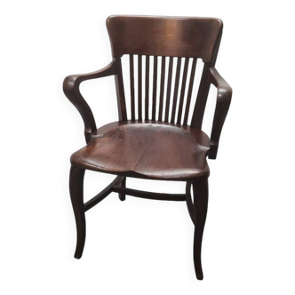 Chaise de bureau ancienne en acajou anglais, début des années 1900