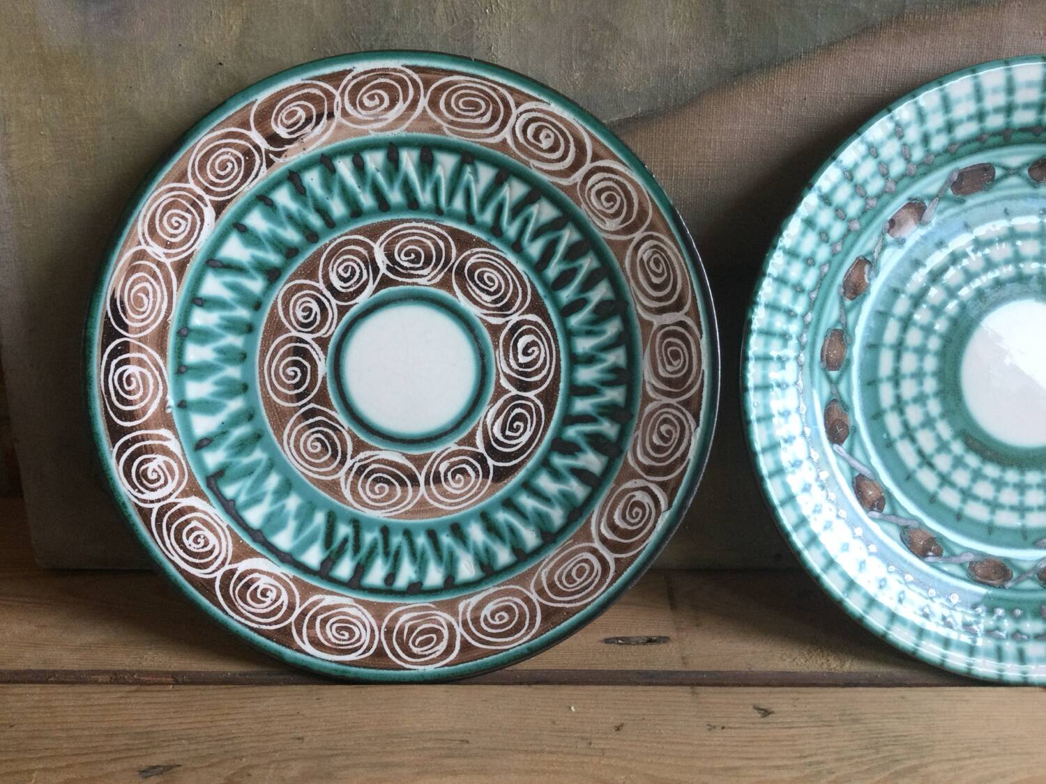 3 plates Robert Picault Vallauris