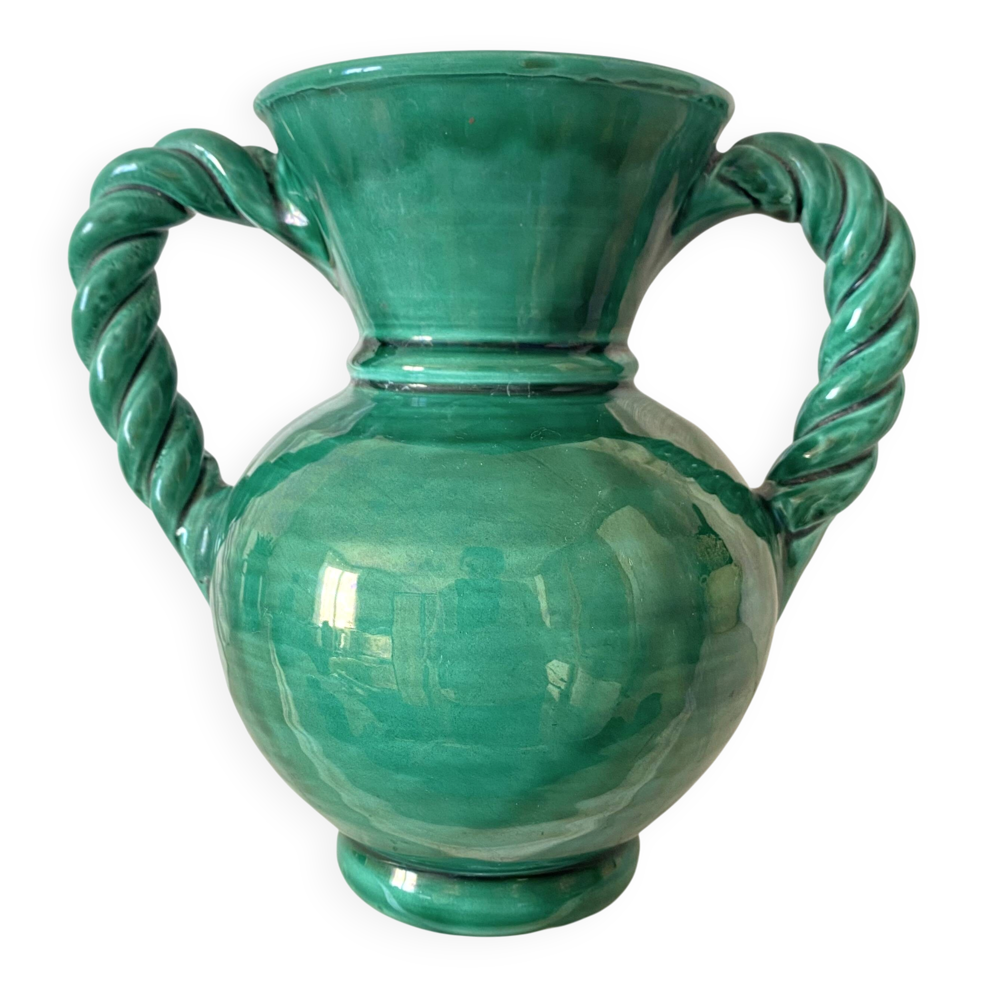 Twisted Vallauris vase from the 1950s.