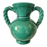 Vase Vallauris anses torsadées années 50