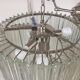 Clear quadriedro murano glass twister chandelier
