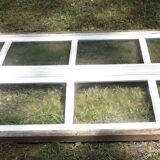 Pair of early 19th century white wood castle windows