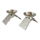 Vintage Modernist Pair Of WMF Ikora Silver Plated Candle Holders