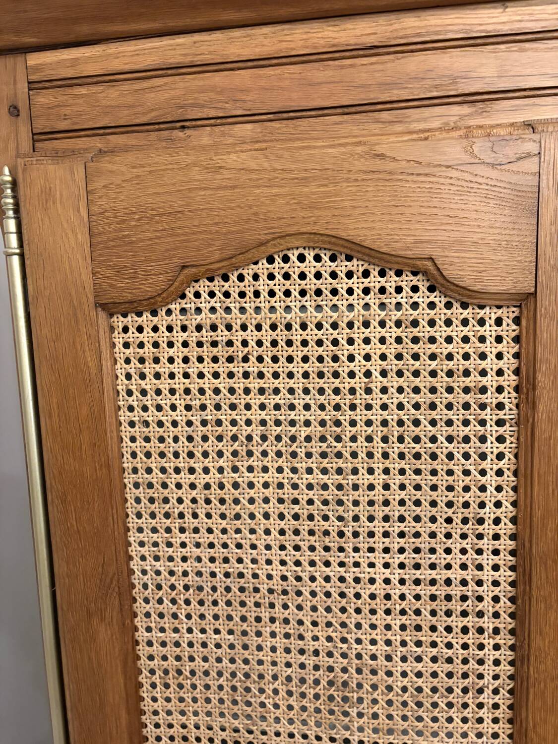Oak wardrobe with caning