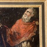 Fragment of an oil on panel, 18th century