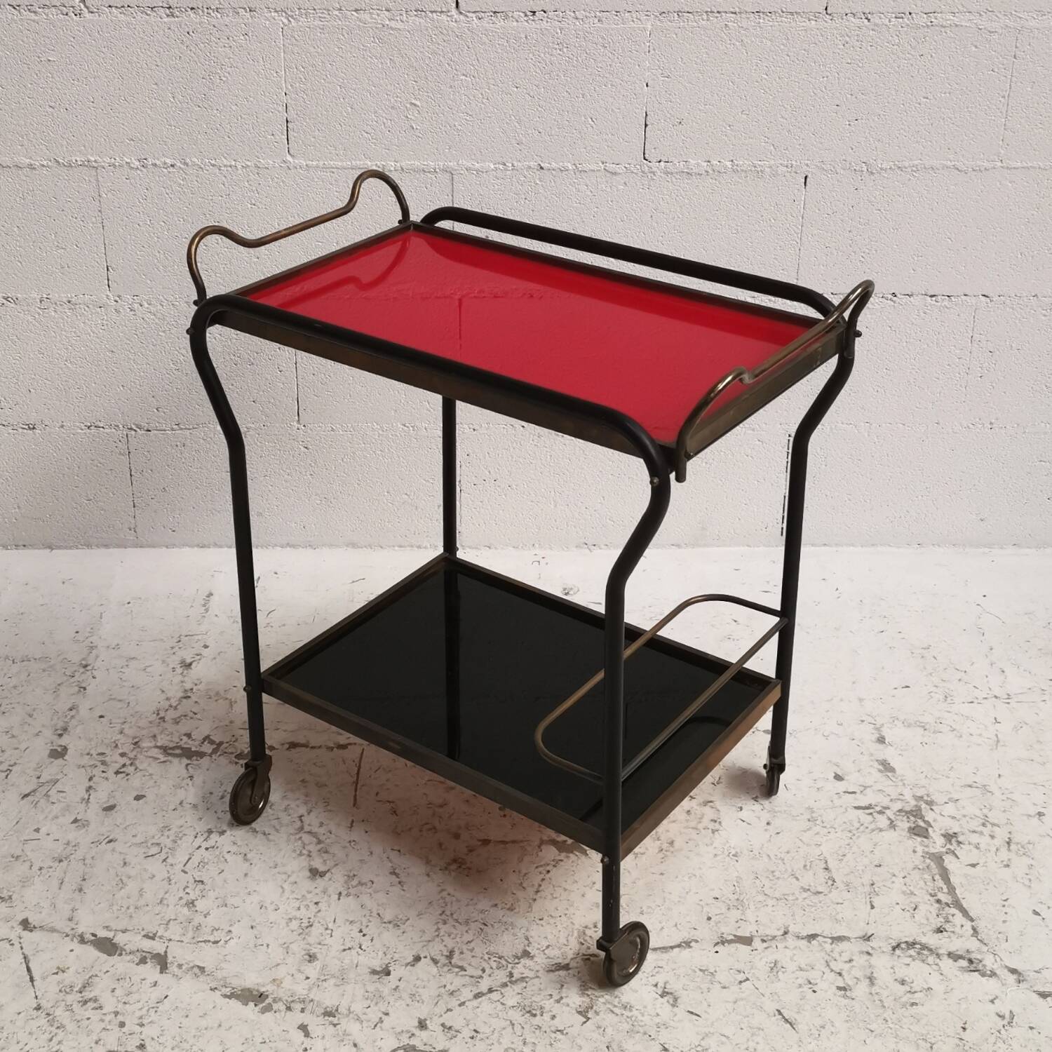 Rolling trolley, vintage occasional furniture from the 1950s